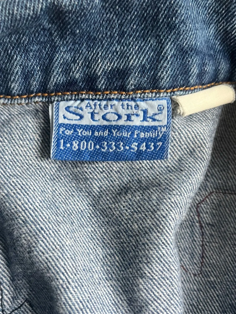 Men's Blue Denim Jacket with Embroidered Chest Patches